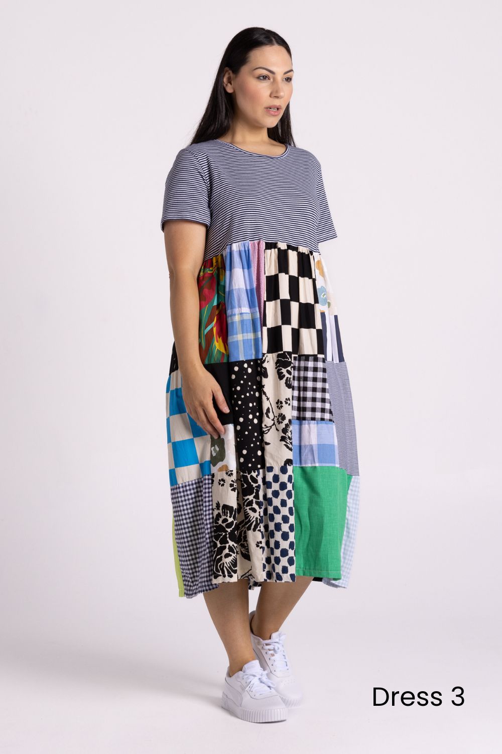 Silvermaple Collection - Patchwork Dress | Multi - Dress - Silvermaple Boutique