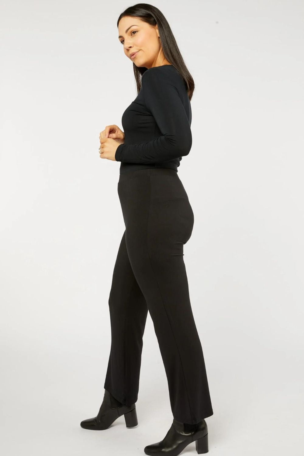 Tani - Full Straight Pant | Black - Pants - Silvermaple Boutique