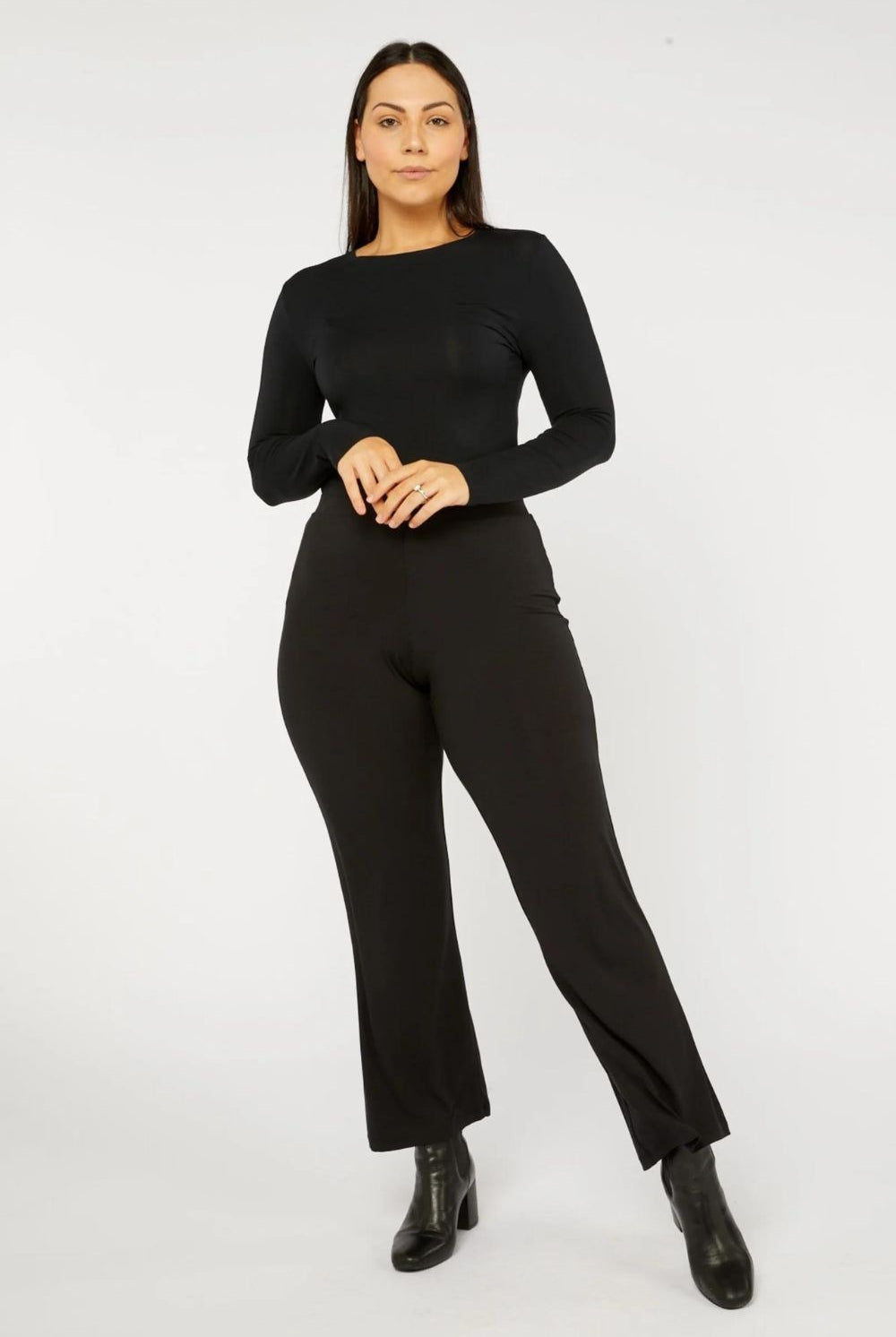 Tani - Full Straight Pant | Black - Pants - Silvermaple Boutique