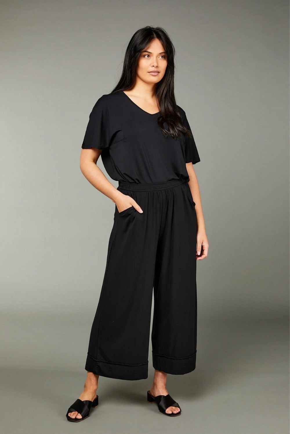 Tani - Culotte Resort Pant | Black - Pants - Silvermaple Boutique