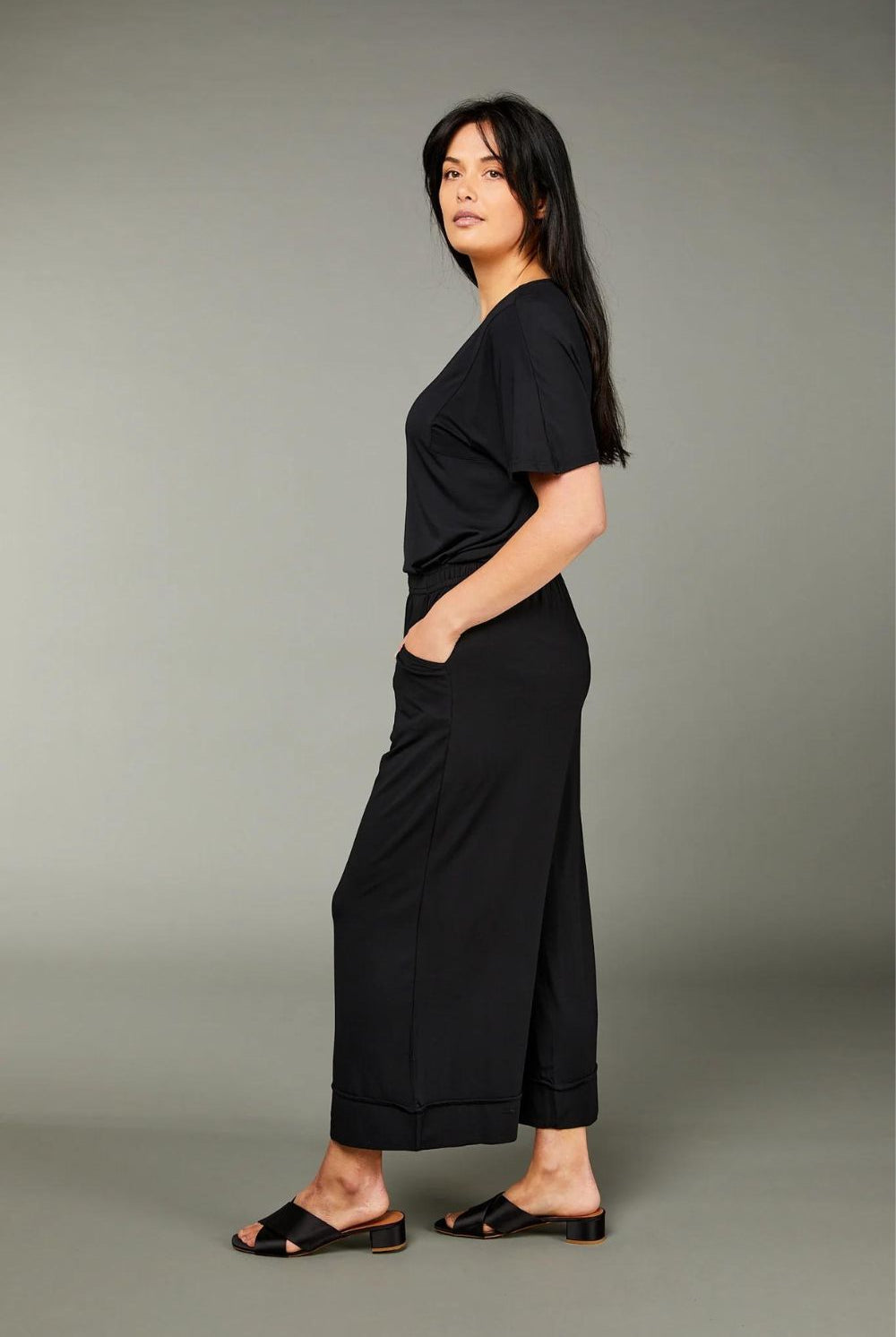 Tani - Culotte Resort Pant | Black - Pants - Silvermaple Boutique