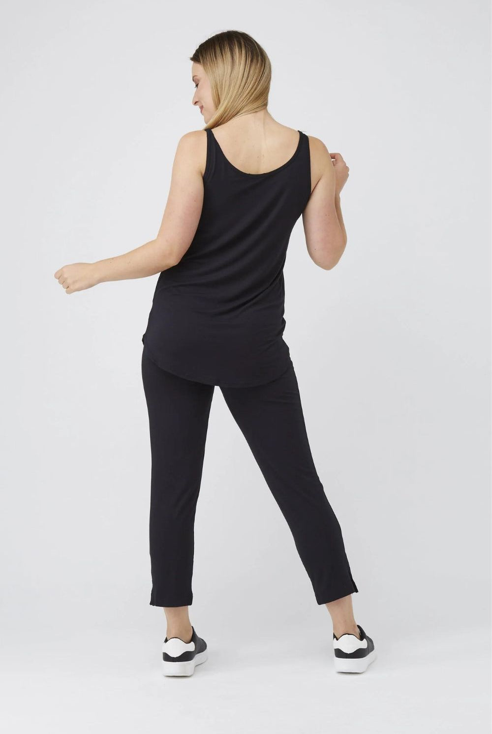 Tani - Longline Tank | Black - Singlet - Silvermaple Boutique