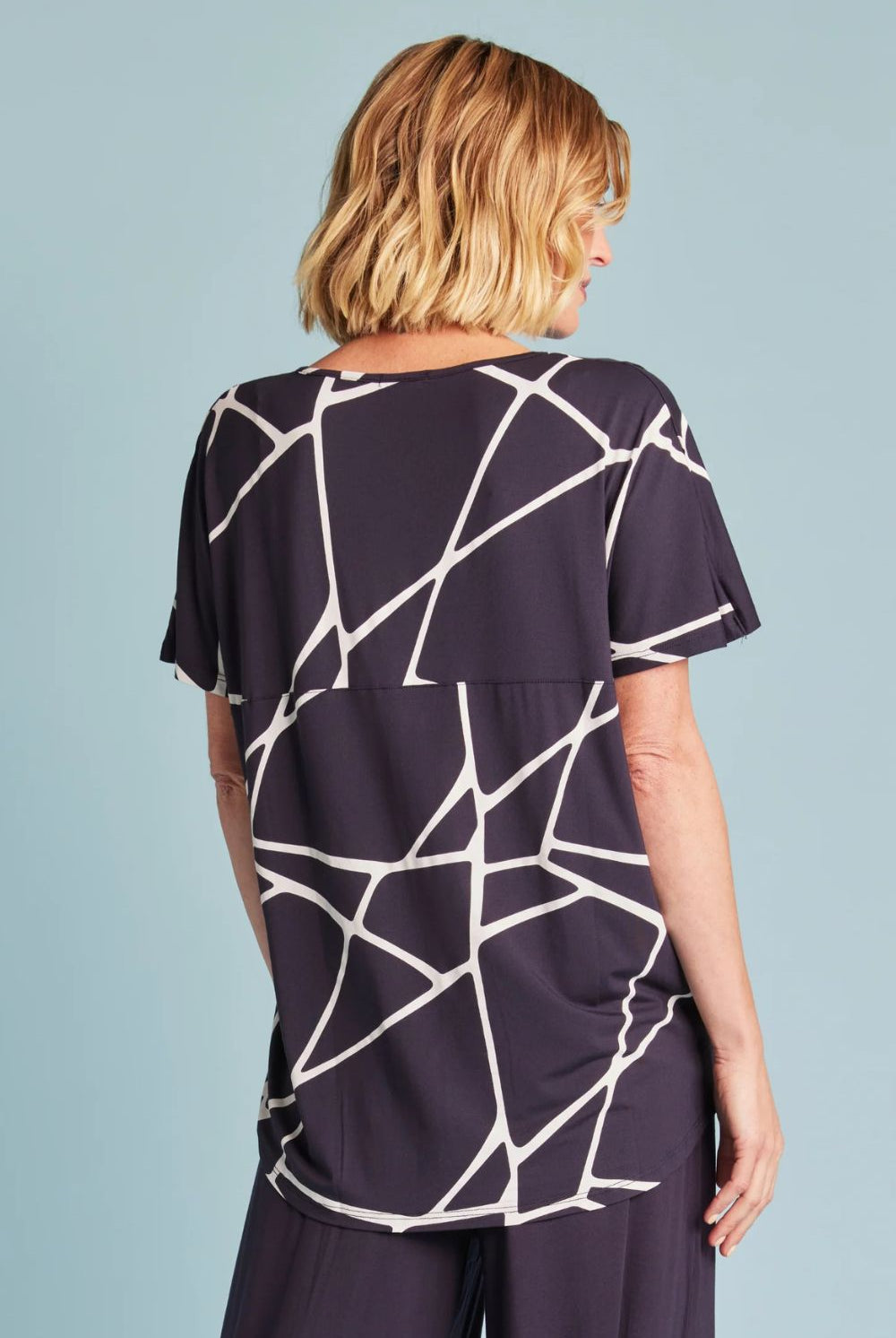 Tani - Ivy Swing Tee | Navy Marble - T-Shirt - Silvermaple Boutique