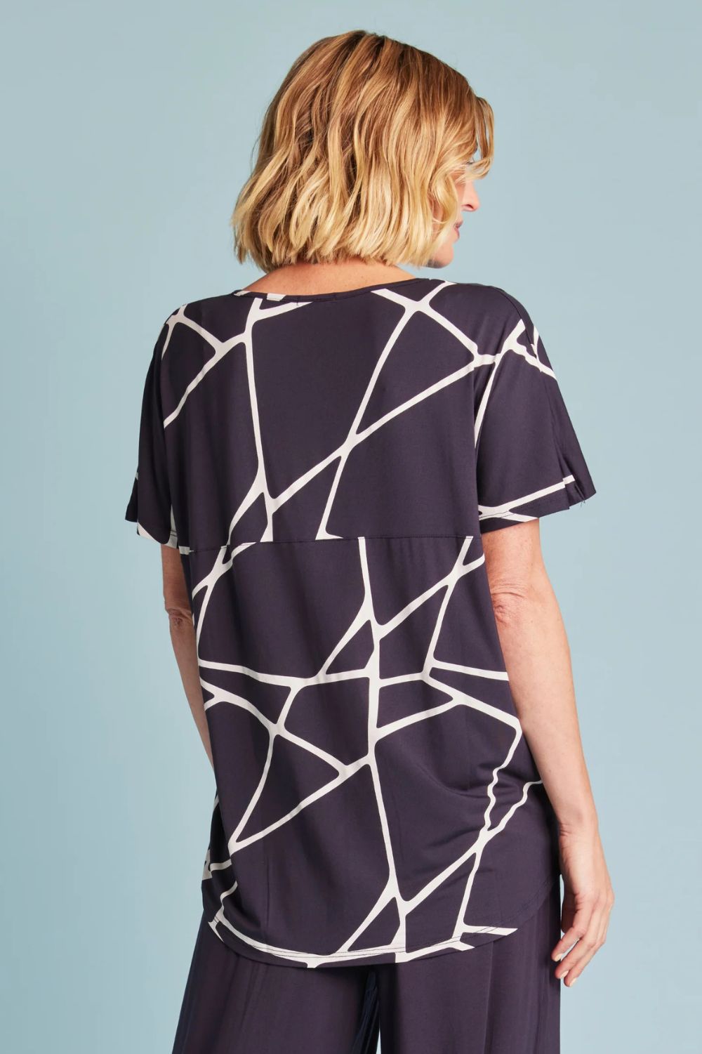 Tani - Ivy Swing Tee | Navy Marble - T-Shirt - Silvermaple Boutique