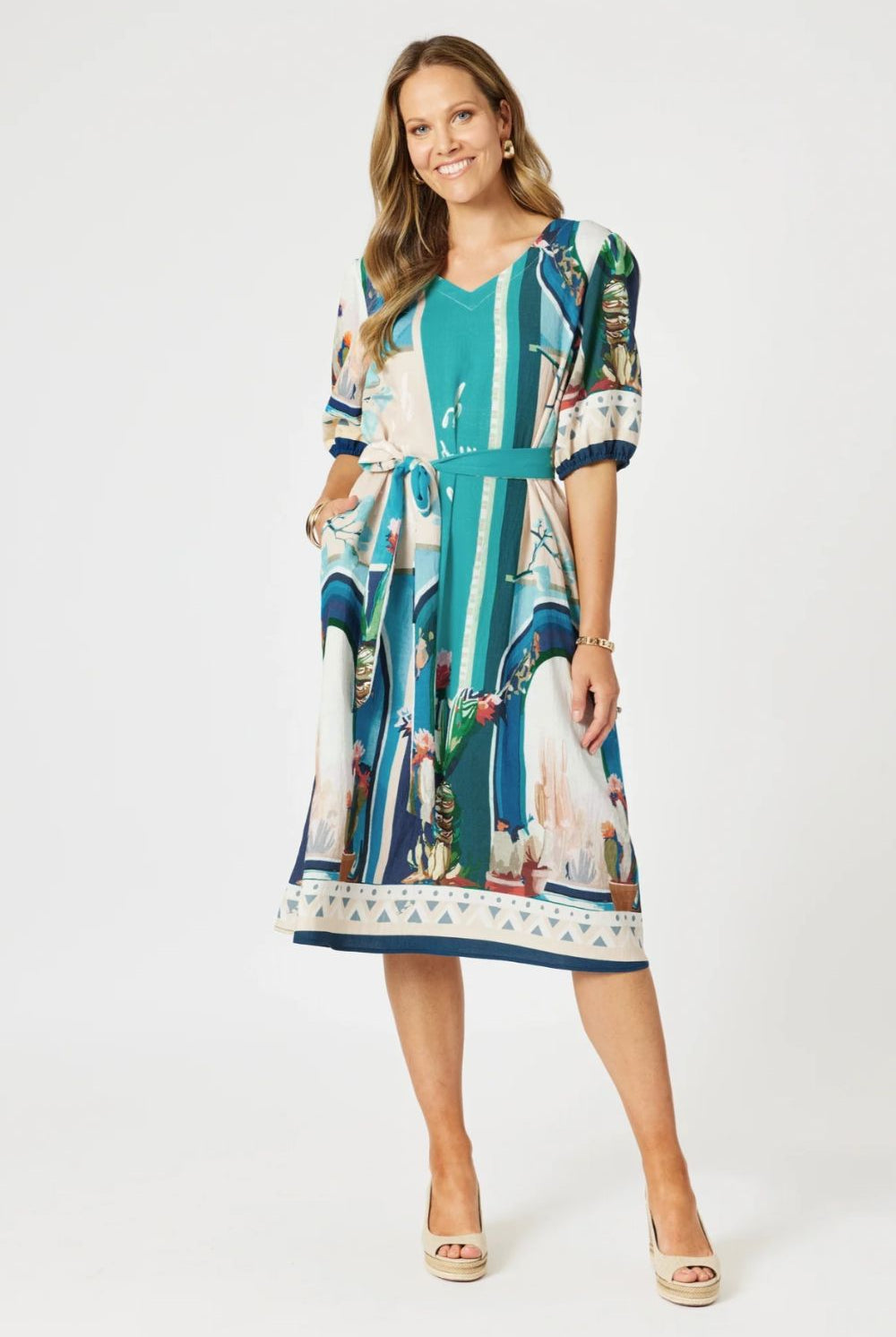 Threadz & Clarity - The Tulum Dress | Blue/Multi - Dress - Silvermaple Boutique