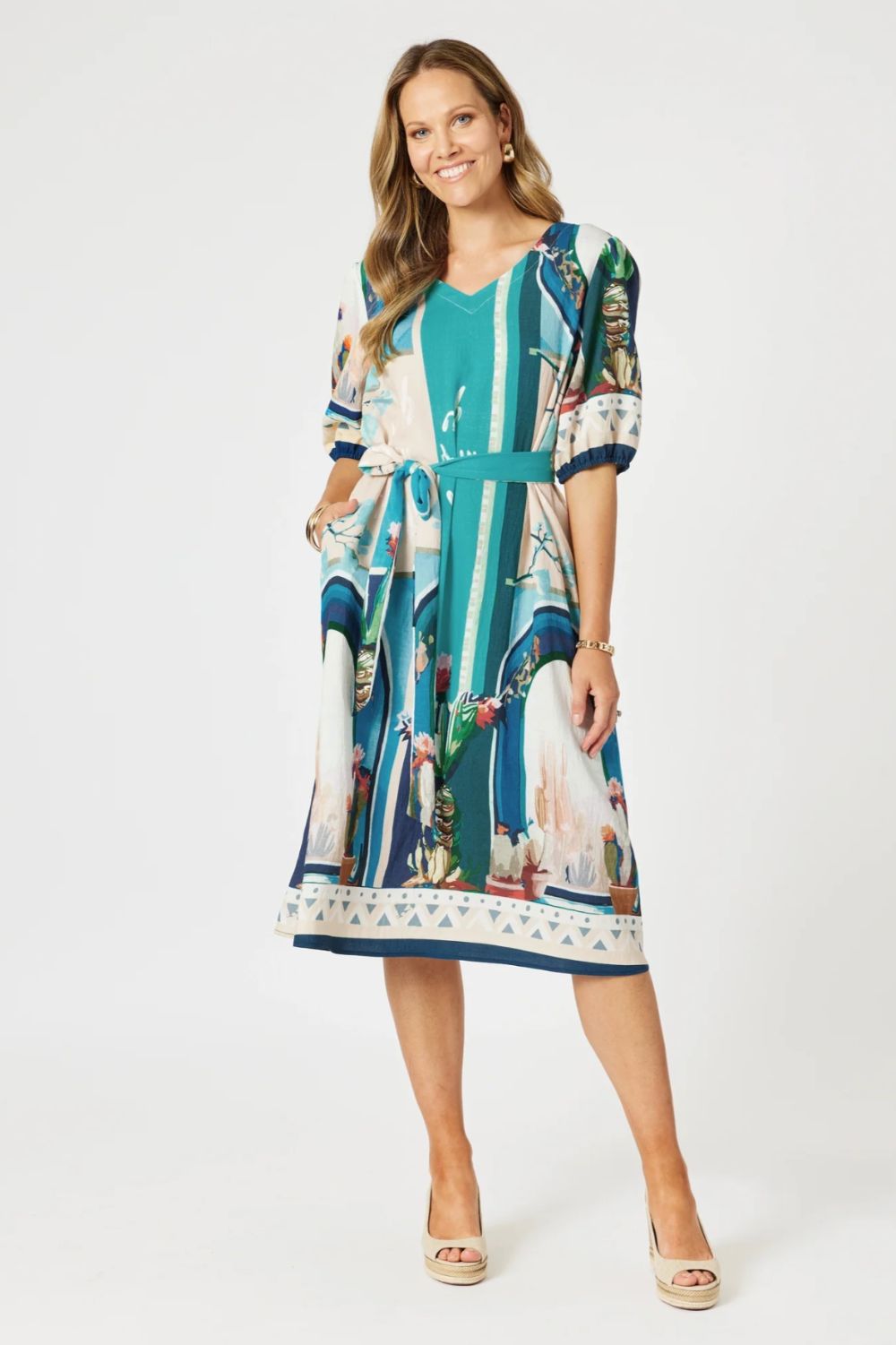 Threadz & Clarity - The Tulum Dress | Blue/Multi - Dress - Silvermaple Boutique