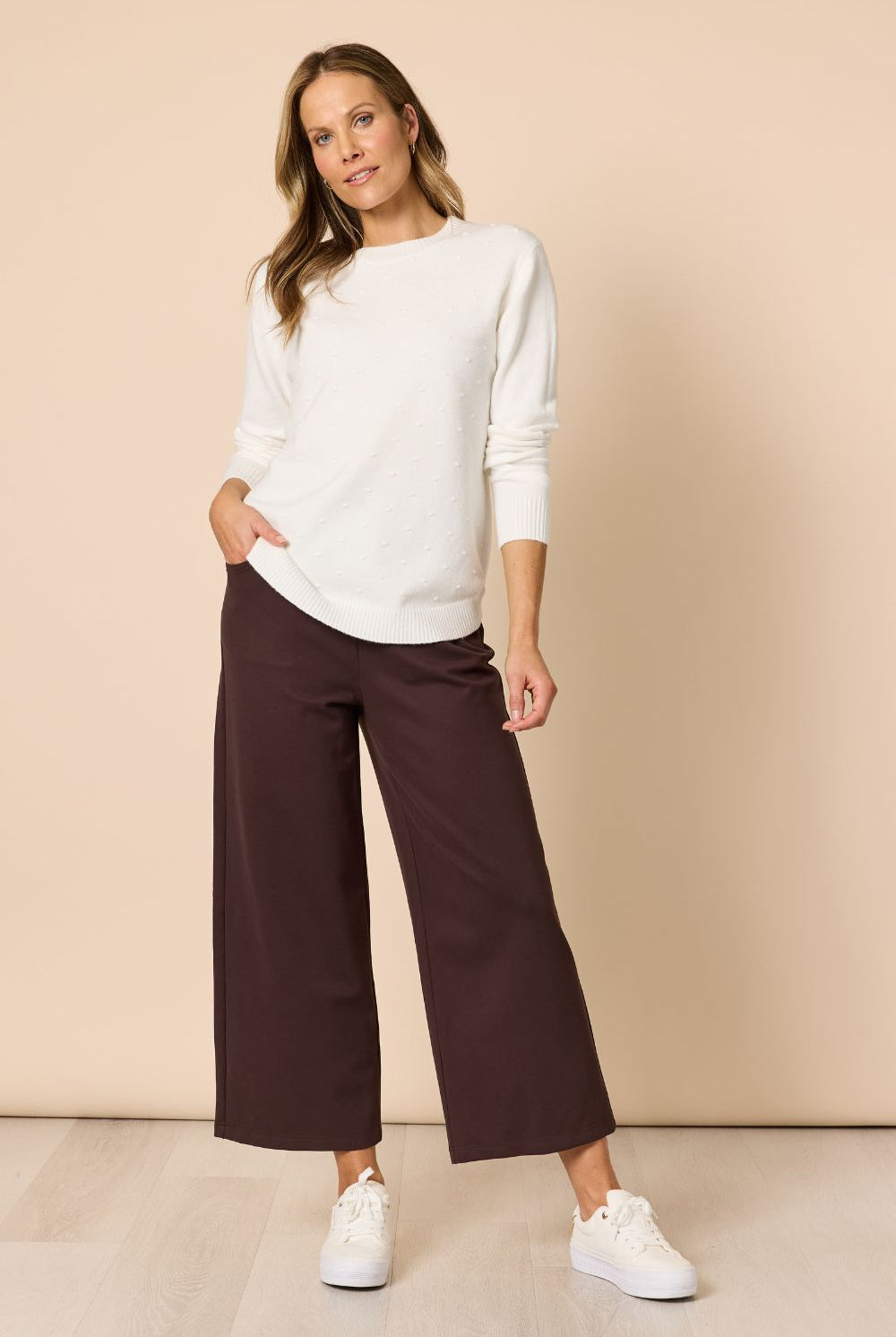 Threadz & Clarity - Alpine Spot Knit | Winter White - Knitwear - Silvermaple Boutique