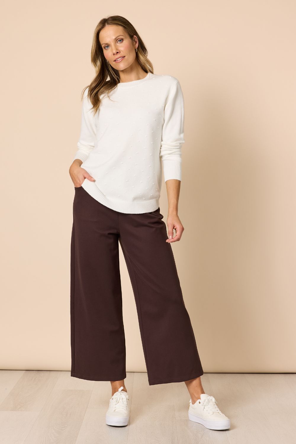 Threadz & Clarity - Alpine Spot Knit | Winter White - Knitwear - Silvermaple Boutique