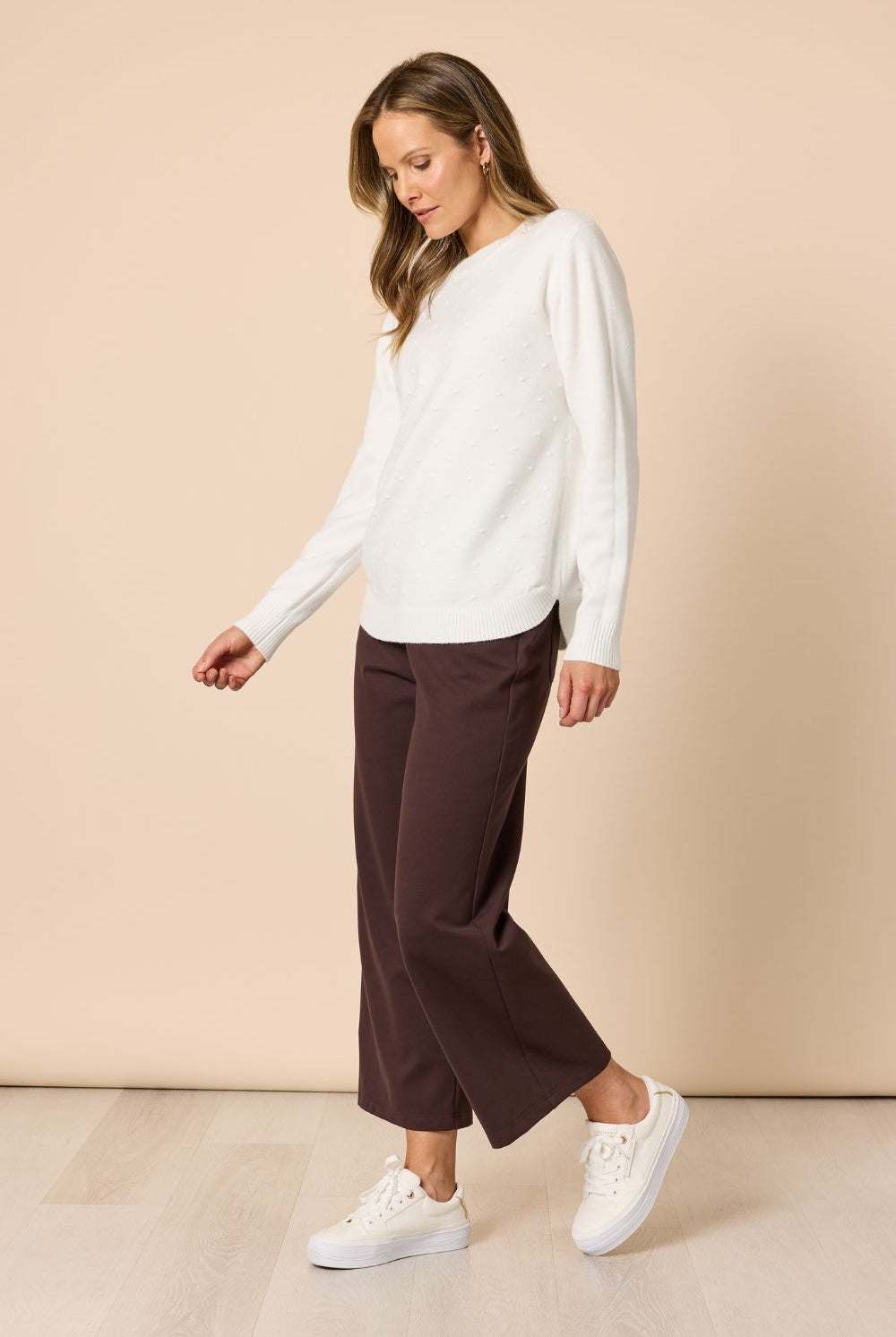 Threadz & Clarity - Alpine Spot Knit | Winter White - Knitwear - Silvermaple Boutique