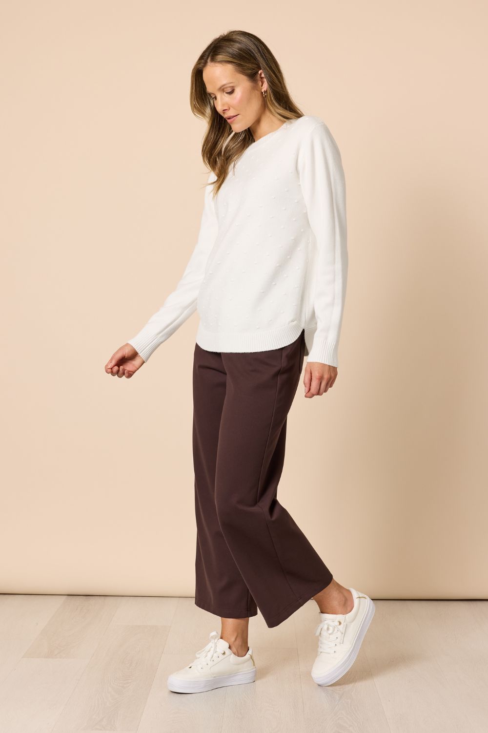 Threadz & Clarity - Alpine Spot Knit | Winter White - Knitwear - Silvermaple Boutique