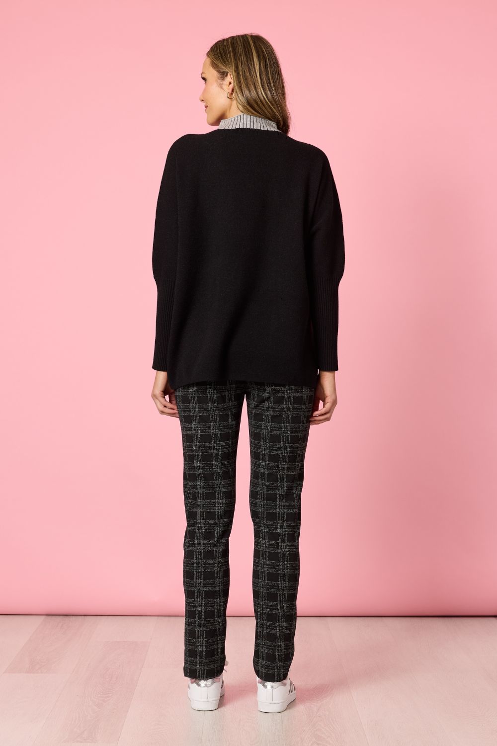 Threadz & Clarity - Cannes Spliced Knit | Black/Grey - Knitwear - Silvermaple Boutique