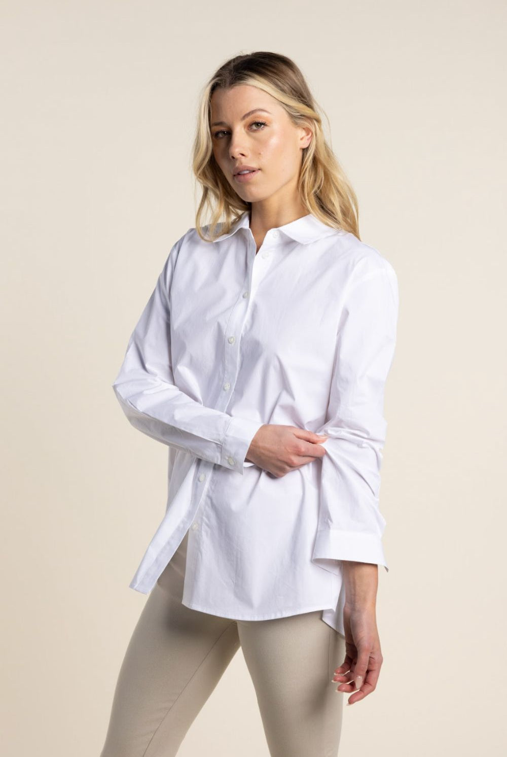 Two T's - Cotton Shirt | White - Shirt - Silvermaple Boutique
