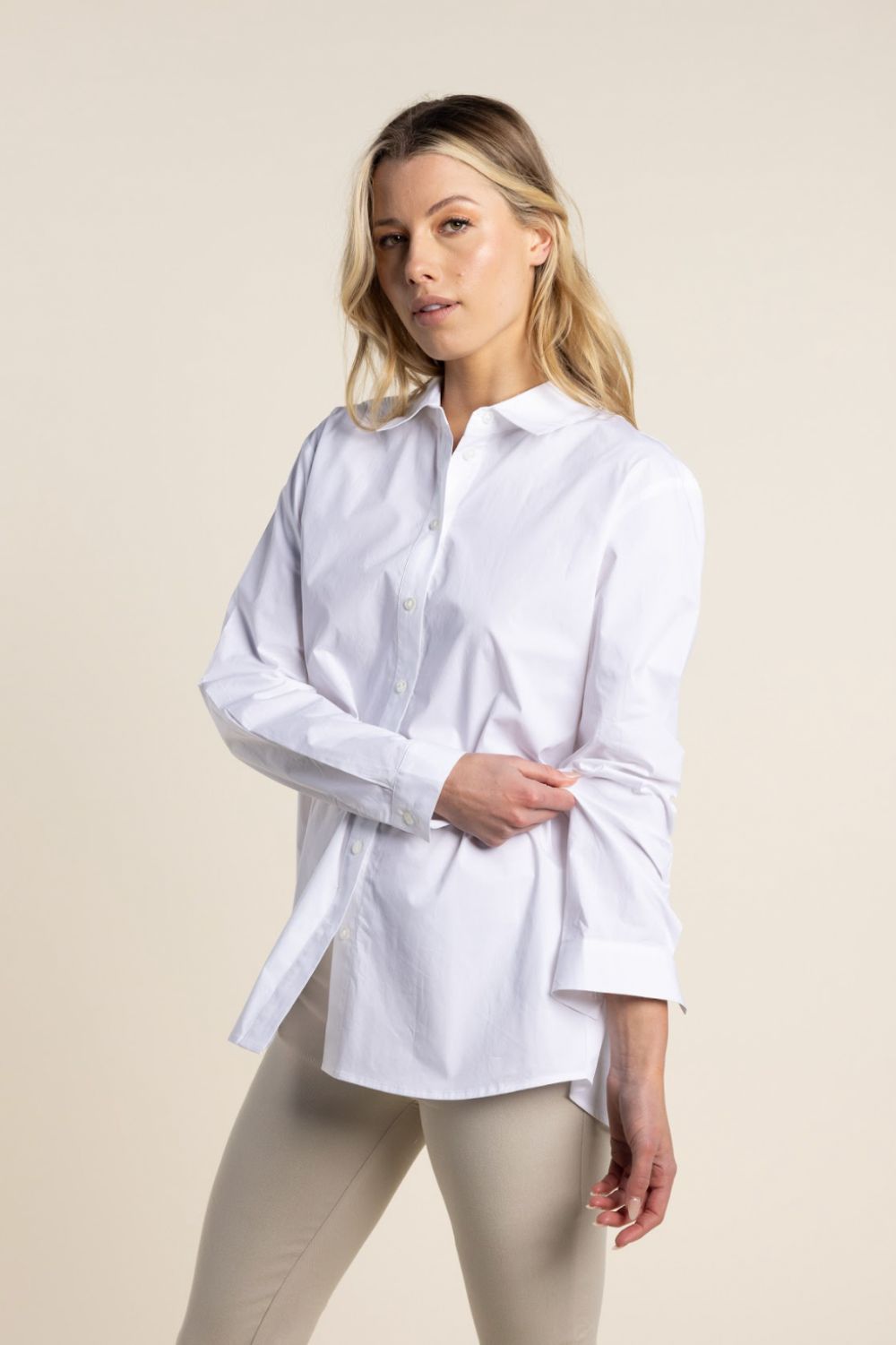 Two T's - Cotton Shirt | White - Shirt - Silvermaple Boutique