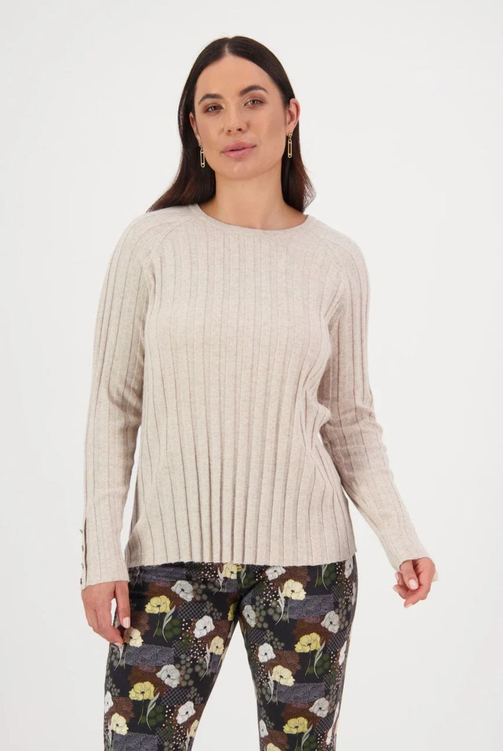 Vassalli - Ribbed Knit Jumper | Oatmeal - Top - Silvermaple Boutique