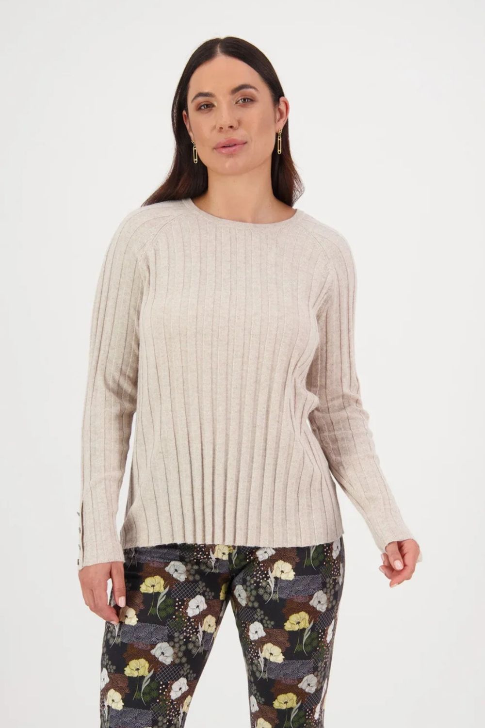 Vassalli - Ribbed Knit Jumper | Oatmeal - Top - Silvermaple Boutique