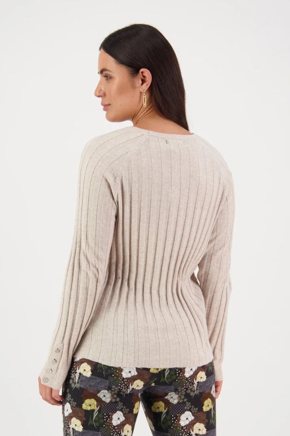 Vassalli - Ribbed Knit Jumper | Oatmeal - Top - Silvermaple Boutique