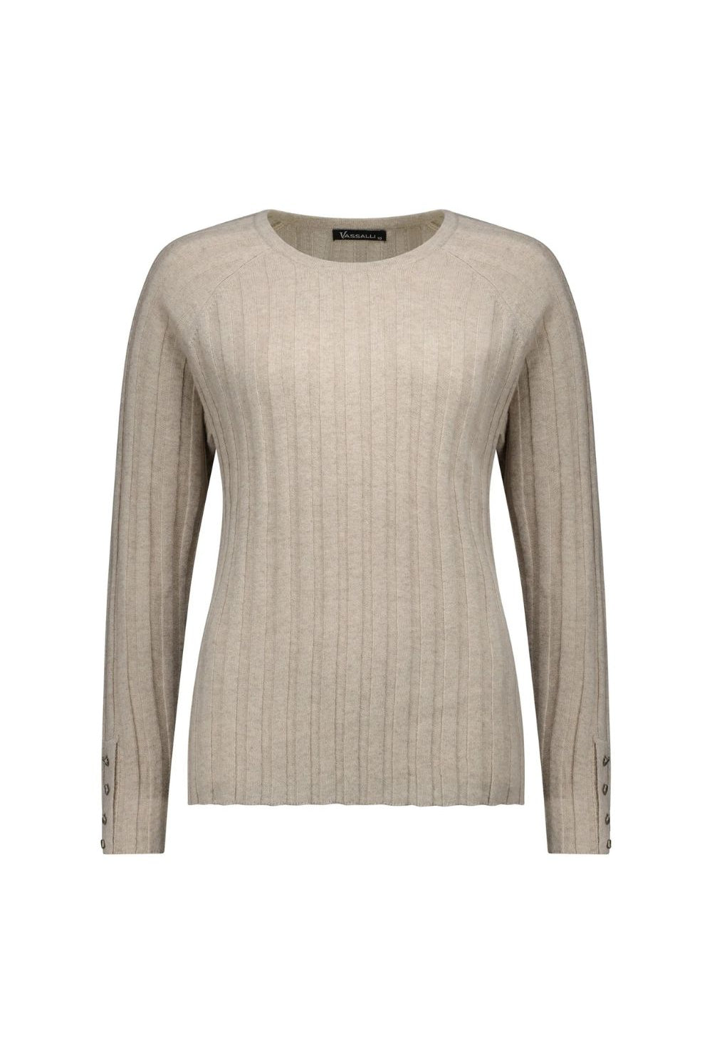 Vassalli - Ribbed Knit Jumper | Oatmeal - Top - Silvermaple Boutique