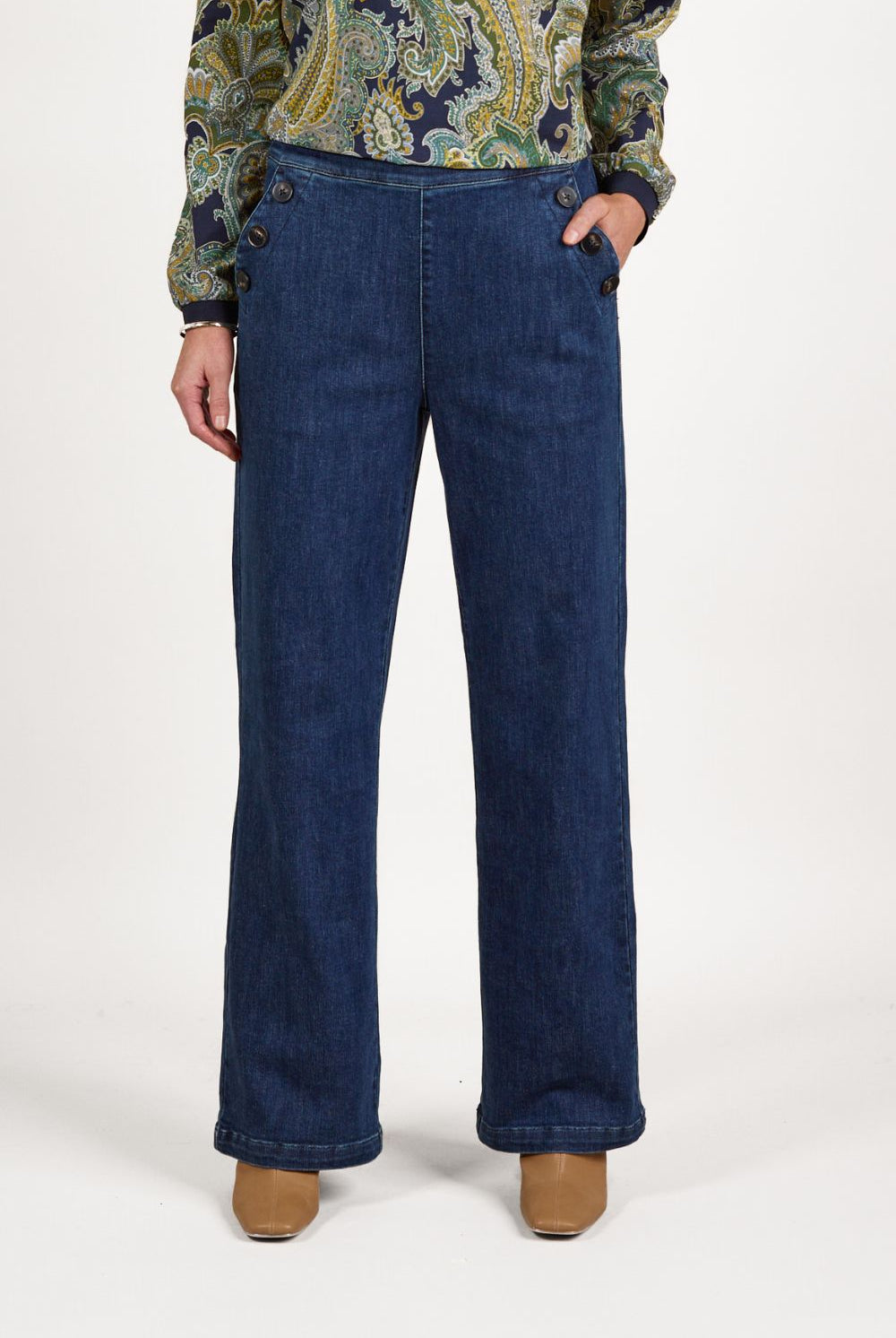 Vassalli - Wide Leg Jean | Dark Indigo - Jeans - Silvermaple Boutique