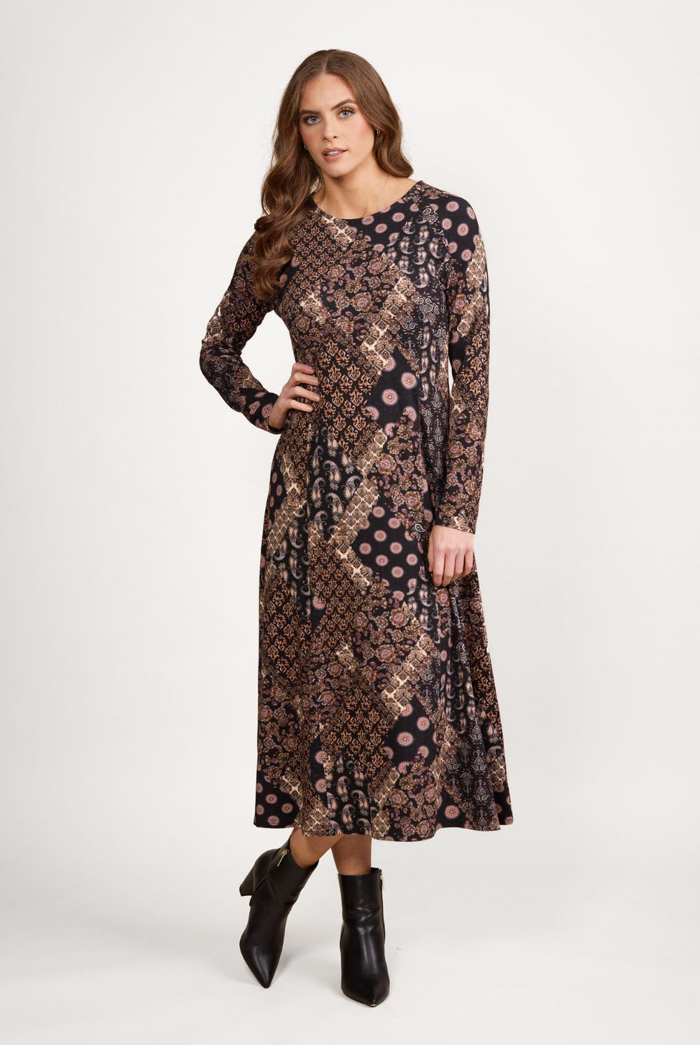 Vassalli - Longline Swing Knit Dress | Rhapsody - Dress - Silvermaple Boutique