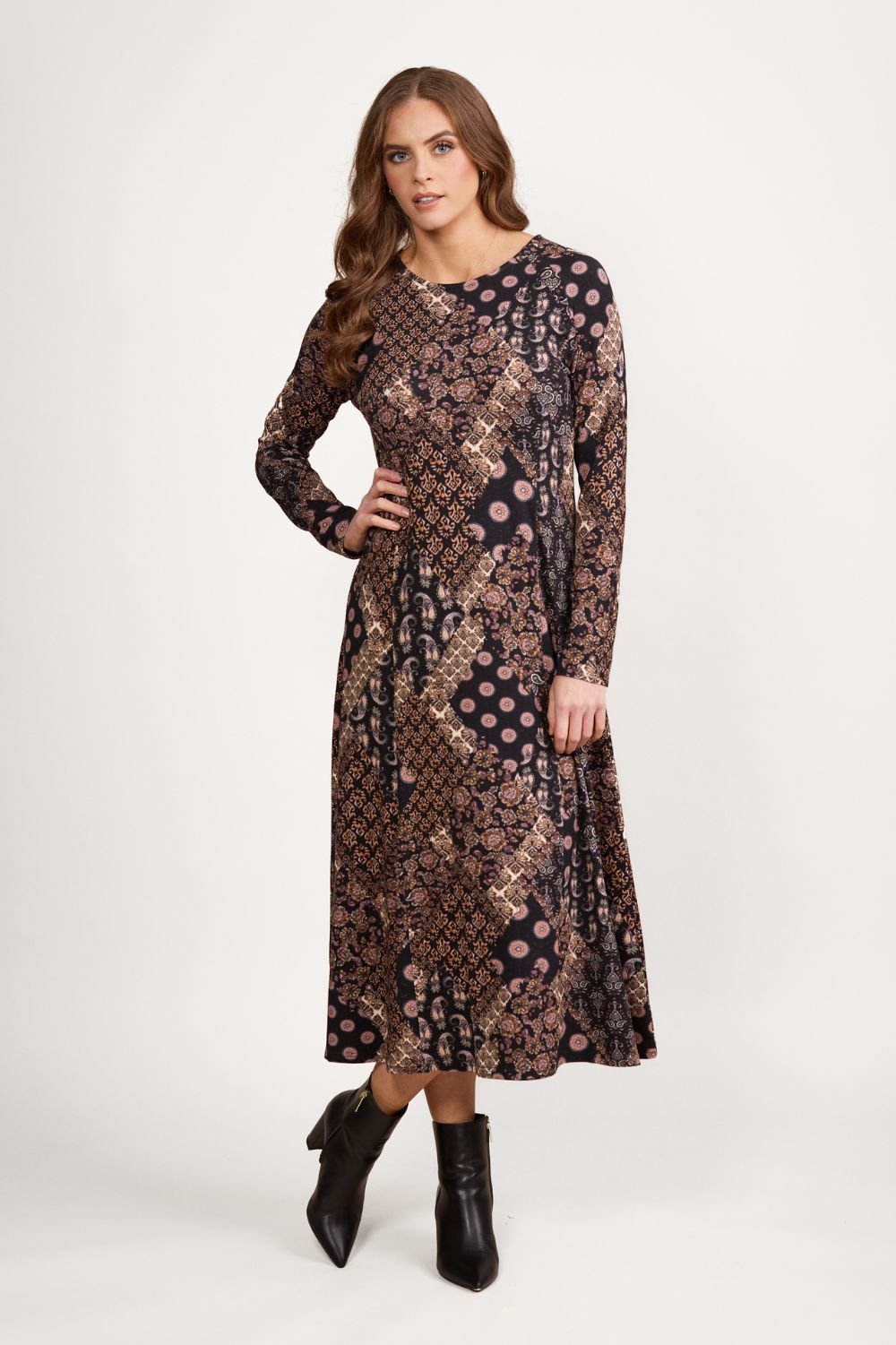 Vassalli - Longline Swing Knit Dress | Rhapsody - Dress - Silvermaple Boutique