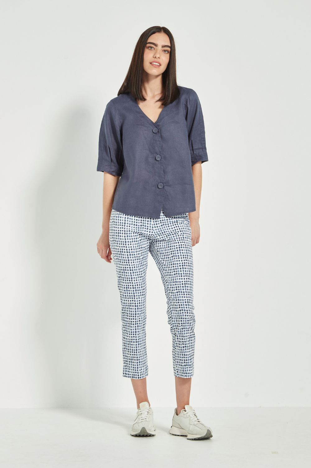 Verge - Verge Acrobat Tile 7/8 Pant | Denim - Pants - Silvermaple Boutique