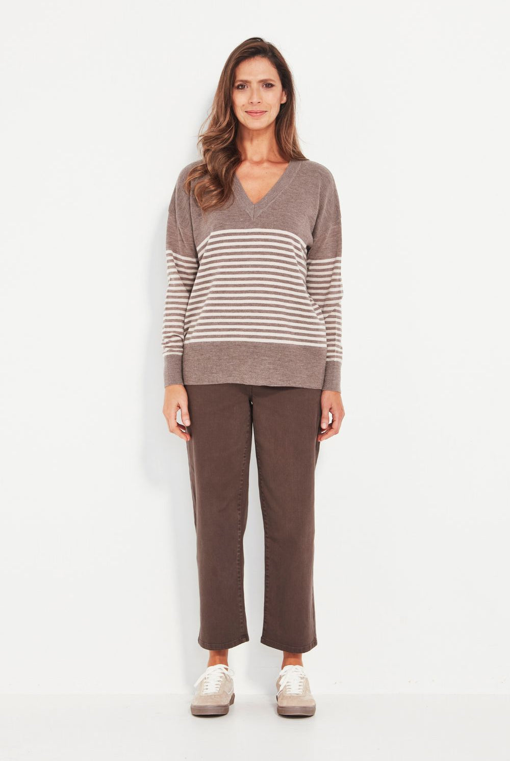 Verge - Verge Brag Sweater | Truffle Stripe - Jumper - Silvermaple Boutique