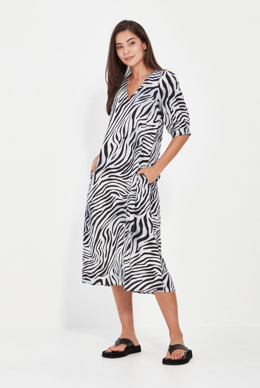Verge - Verge Casey Dress | Zebra Print - Dress - Silvermaple Boutique