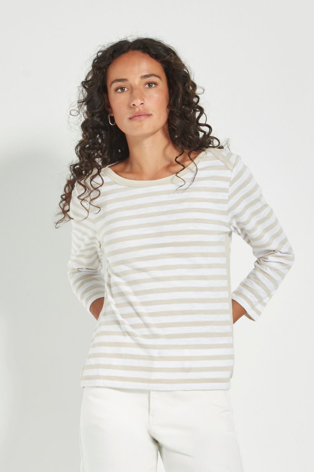 Verge - Verge Horizon Top | Cashew Stripe - Top - Silvermaple Boutique
