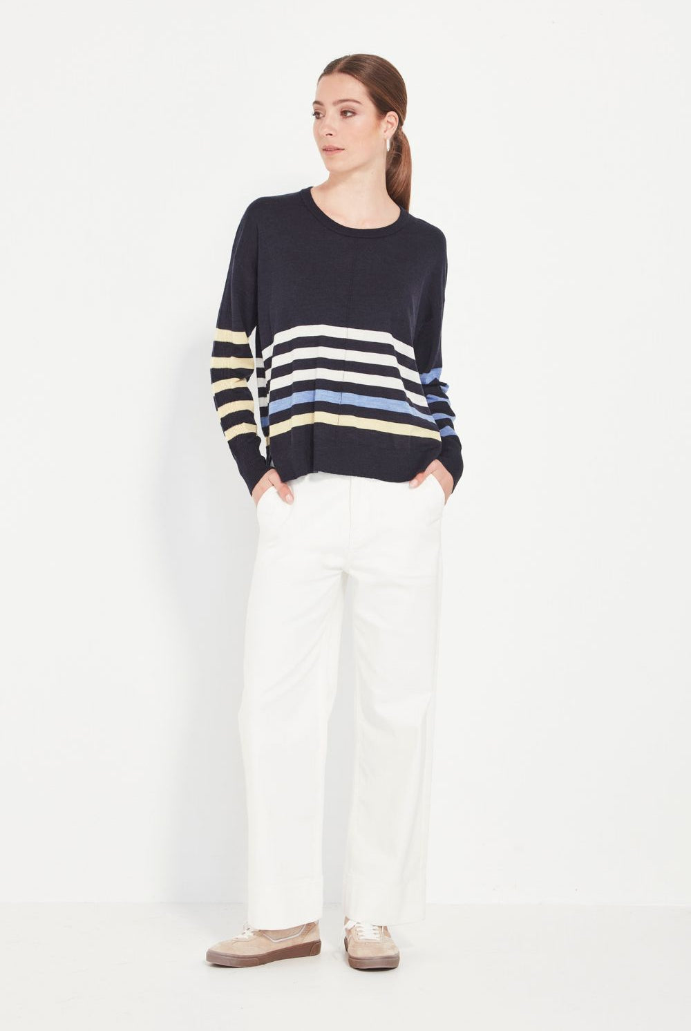 Verge - Verge Thea Sweater | Stripe - Jumper - Silvermaple Boutique
