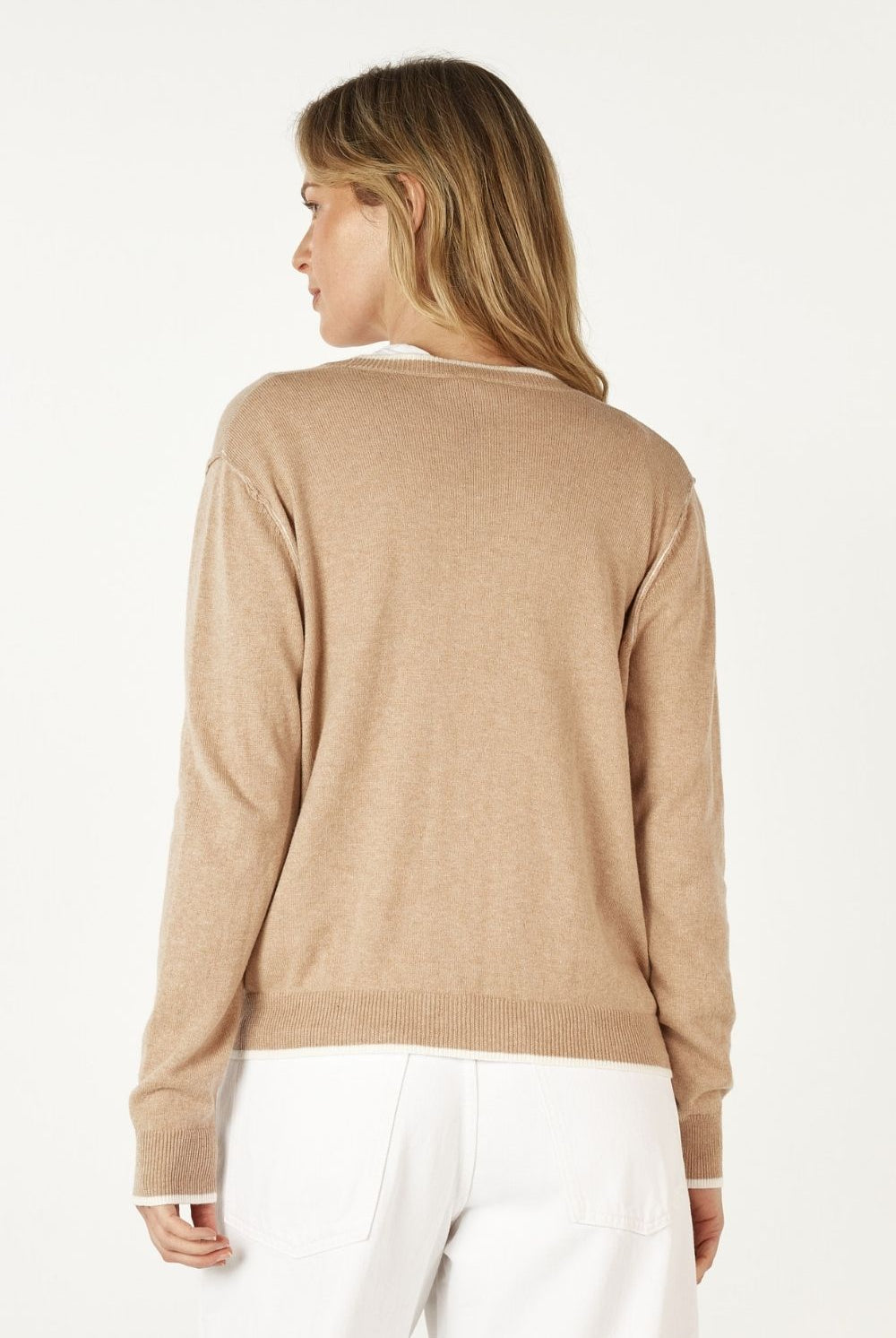 Zaket & Plover - Essential V Cardi | Oat - Knitwear - Silvermaple Boutique