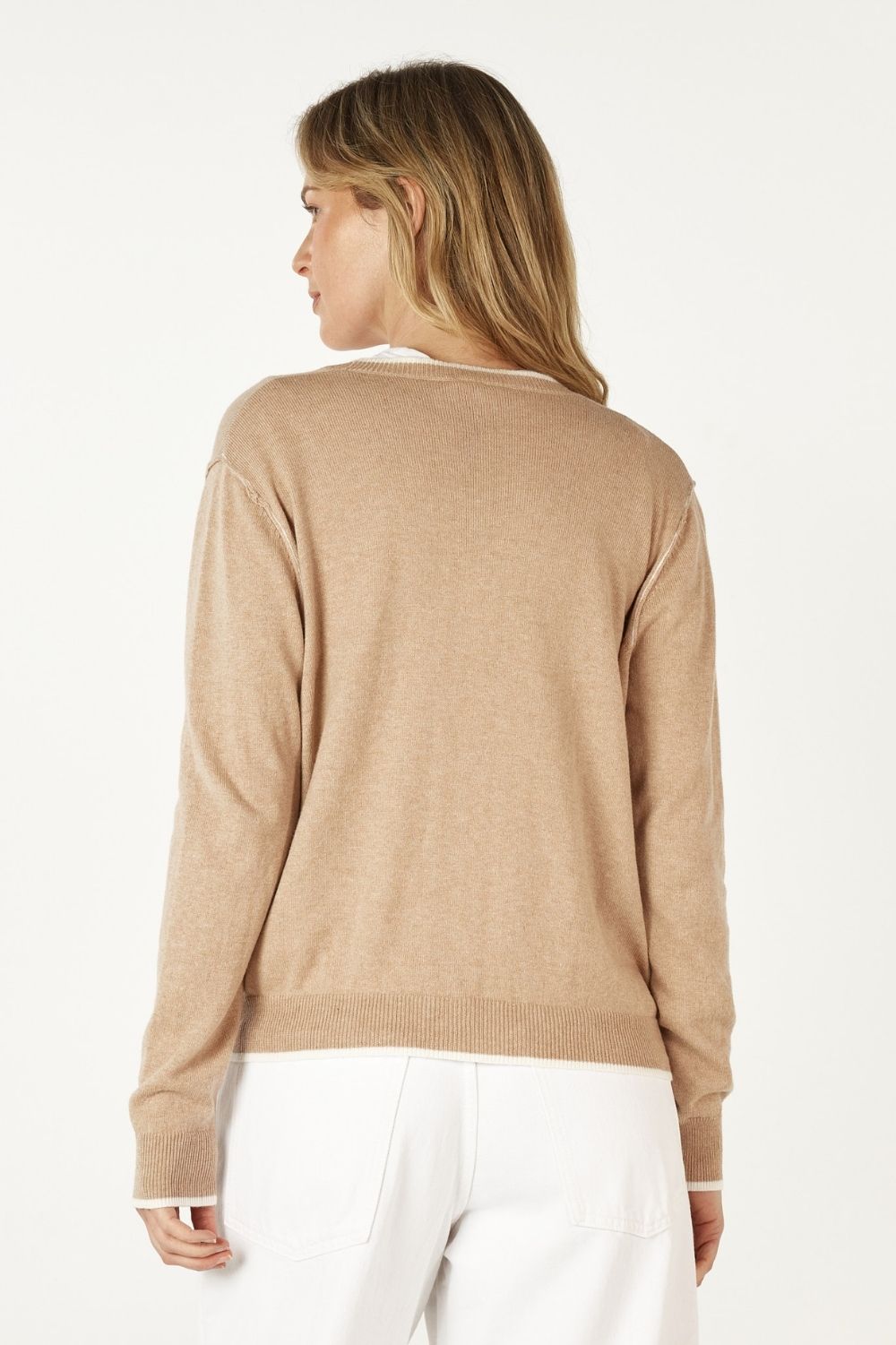 Zaket & Plover - Essential V Cardi | Oat - Knitwear - Silvermaple Boutique