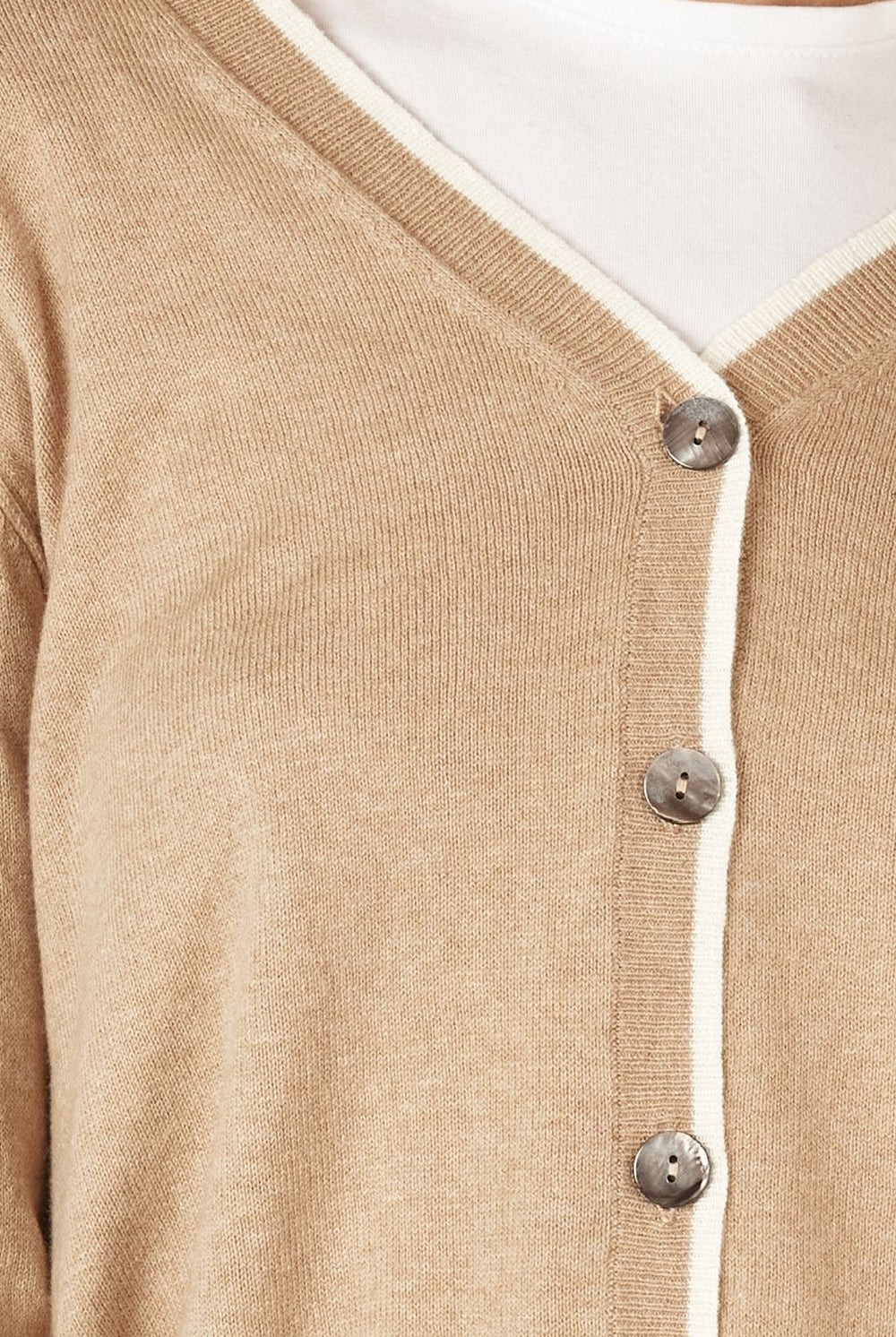 Zaket & Plover - Essential V Cardi | Oat - Knitwear - Silvermaple Boutique