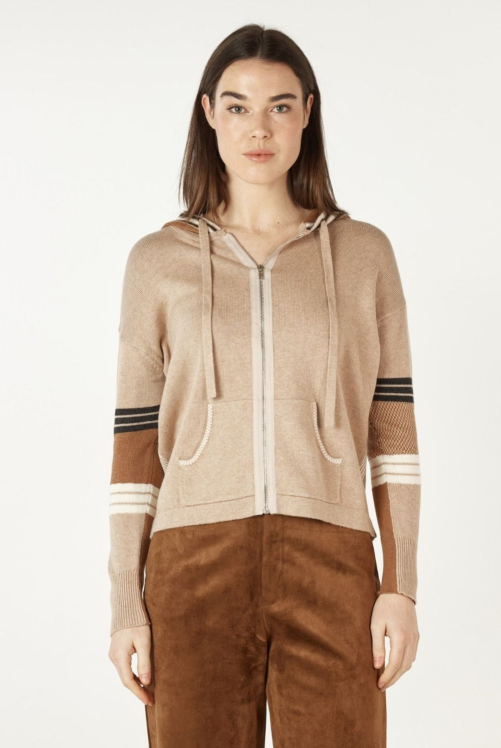 Zaket & Plover - Multi Media Hoodie | Oat - Knitwear - Silvermaple Boutique