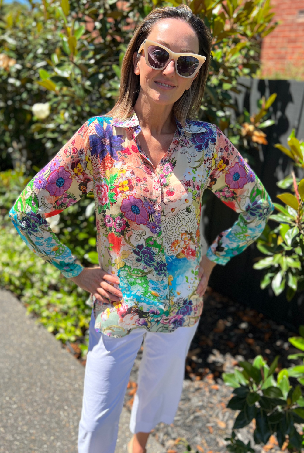 Silvermaple Collection - Claire Shirt | Summer Garden - Shirt - Silvermaple Boutique