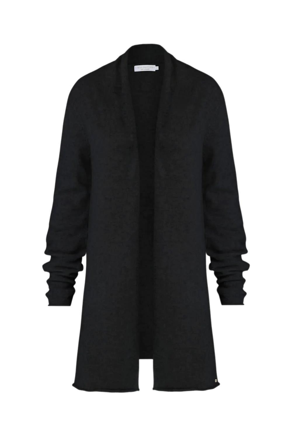 Mia Fratino - Essentials Soft Roll Cardi | Jet Black - Knitwear - Silvermaple Boutique