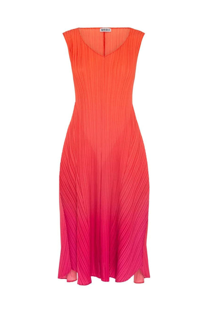 Alquema Long Estrella Dress Ombre | Flame to Beet_Silvermaple Boutique