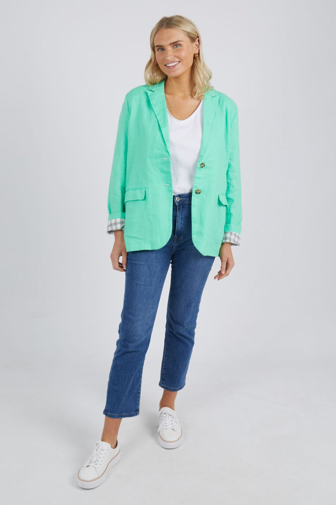 Elm Lifestyle Millie Blazer | Bright Lime Green  | Silvermaple Boutique 