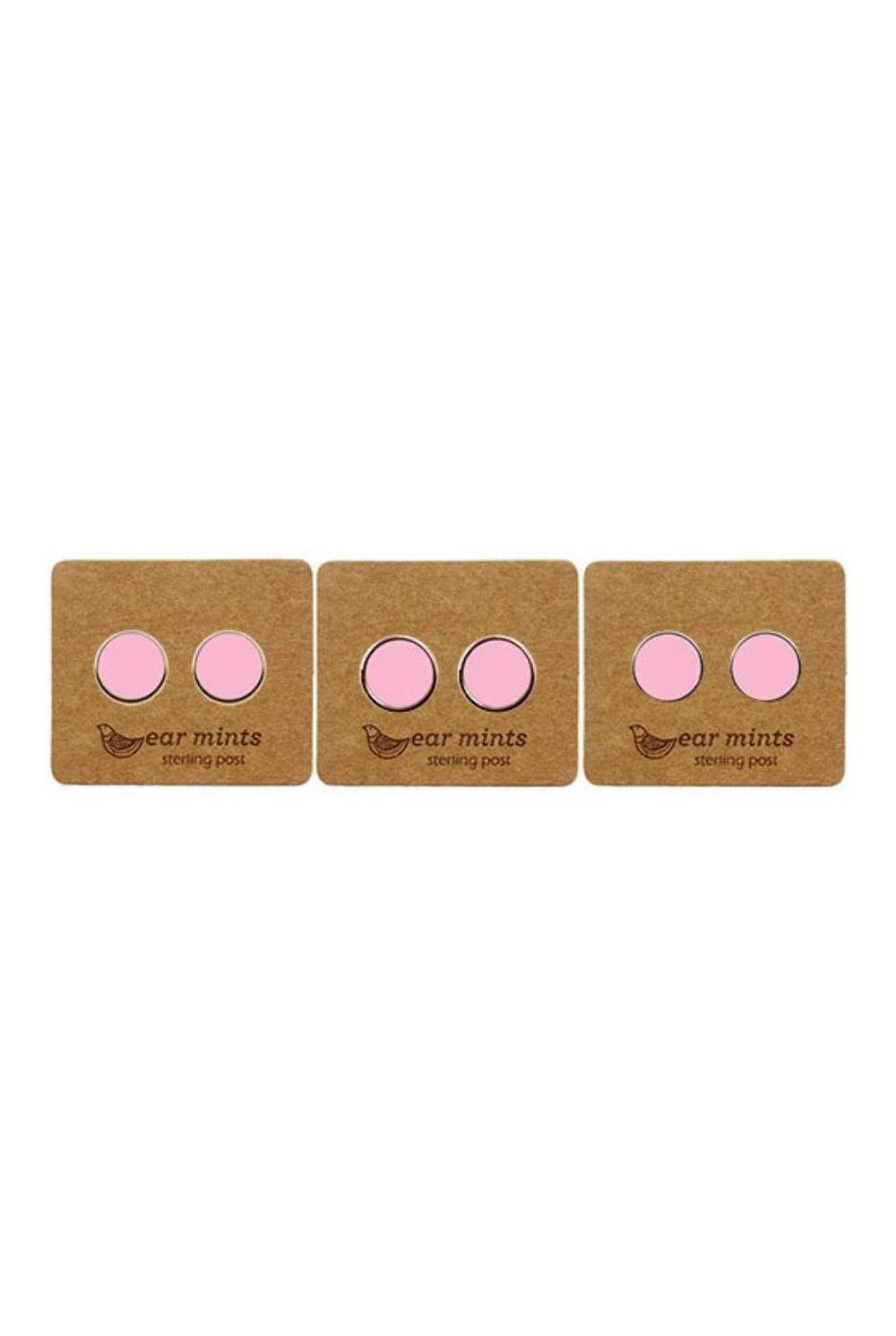 Fabienne - Ear Mints 7mm Round Enamel Stud | Fairy Wing Pink/Rose Gold - Jewellery - Silvermaple Boutique