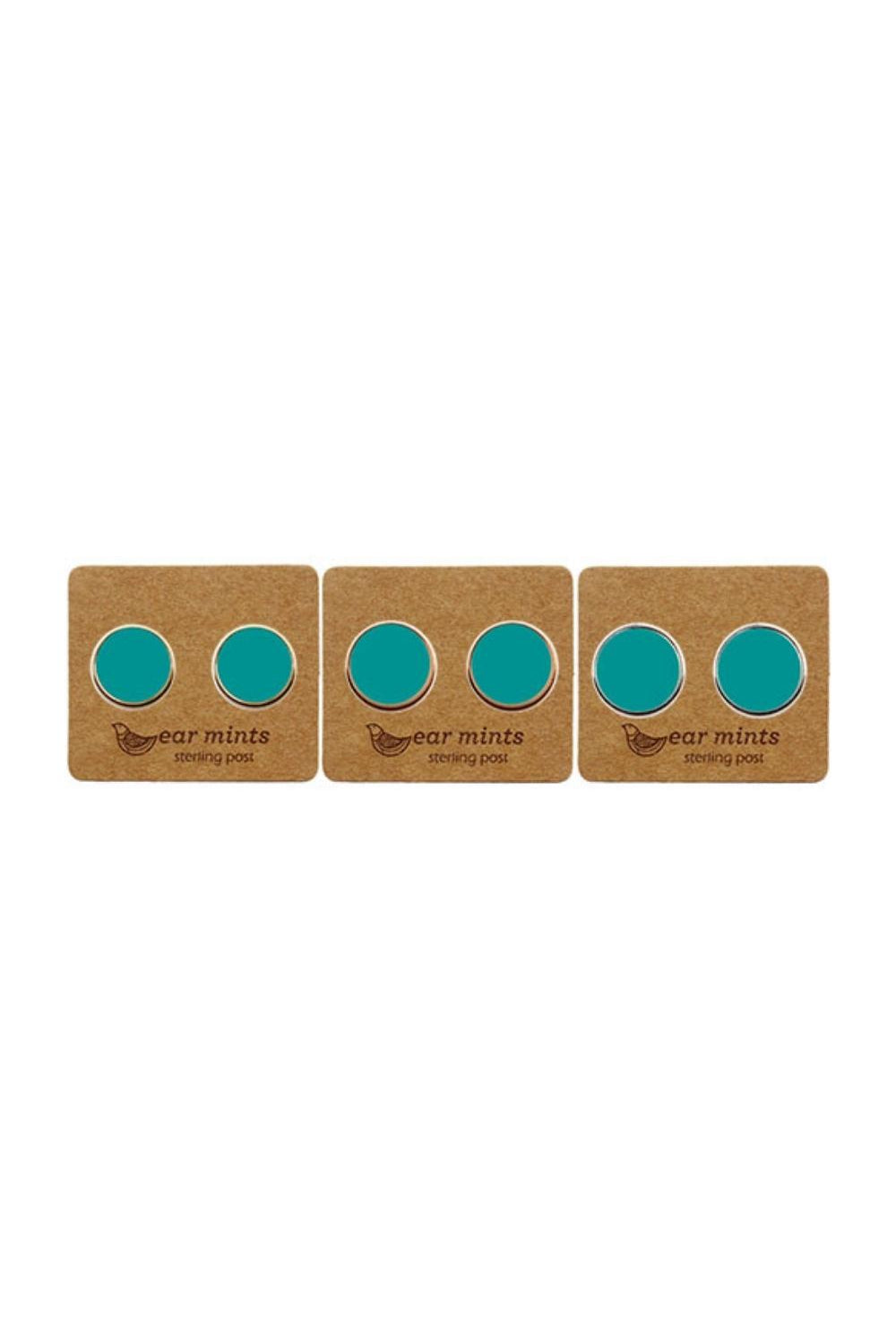 Fabienne - Ear Mints 9mm Enamel Stud | Sea Green/Rose Gold - Jewellery - Silvermaple Boutique
