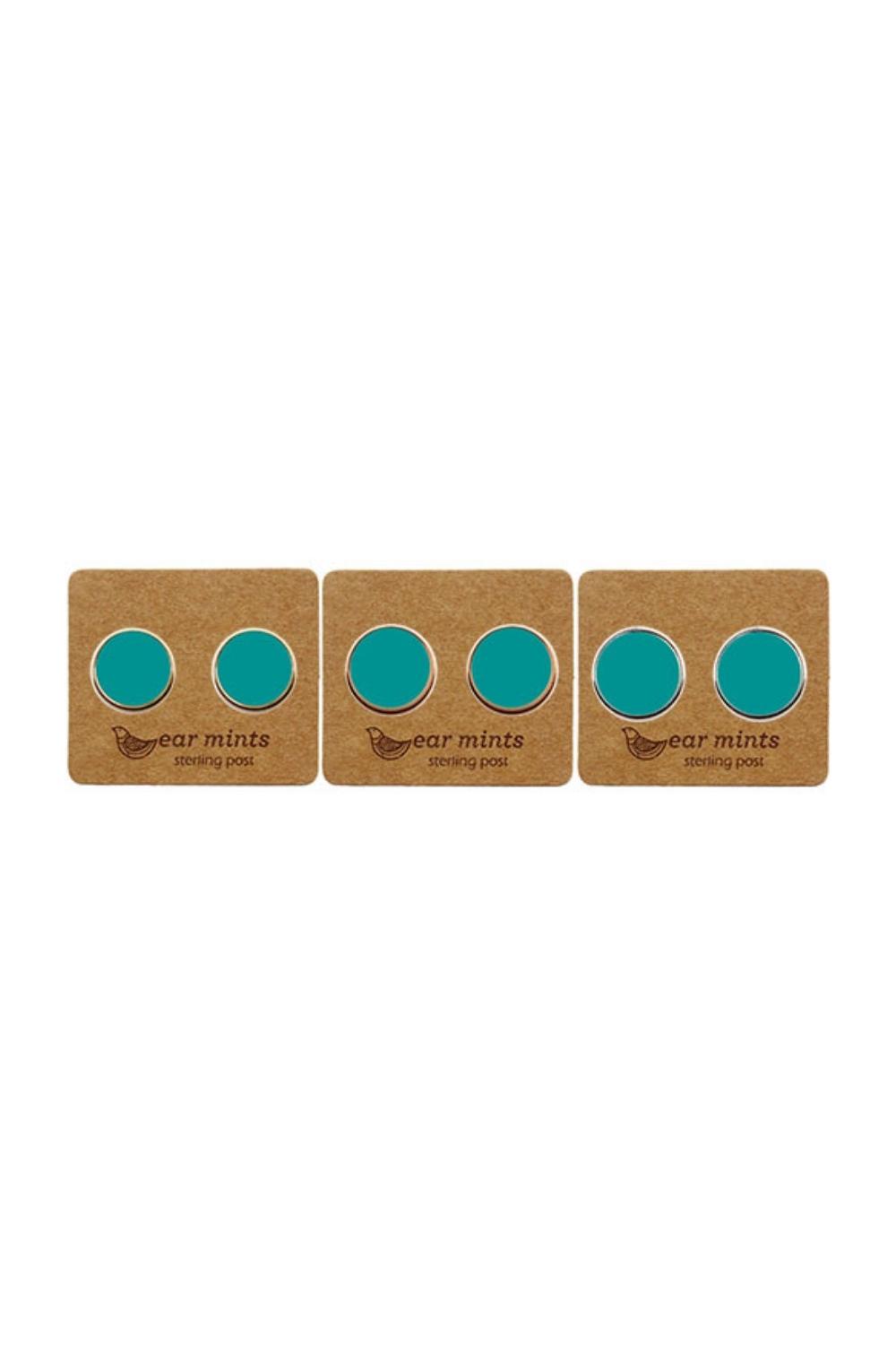 Fabienne - Ear Mints 9mm Enamel Stud | Sea Green/Rose Gold - Jewellery - Silvermaple Boutique