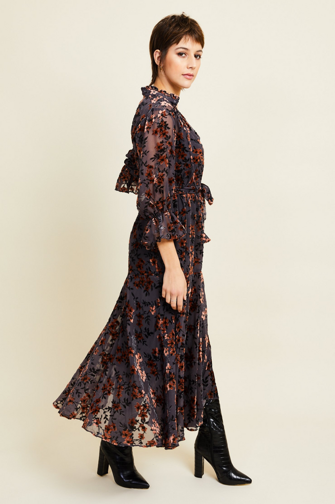 Ingrid Dress | Winter Blossom - Silvermaple Boutique