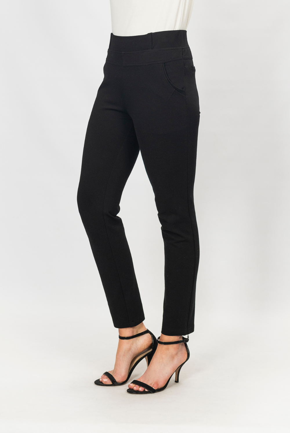 Maglia - Ponte Pull On Pant | Black - Pants - Silvermaple Boutique