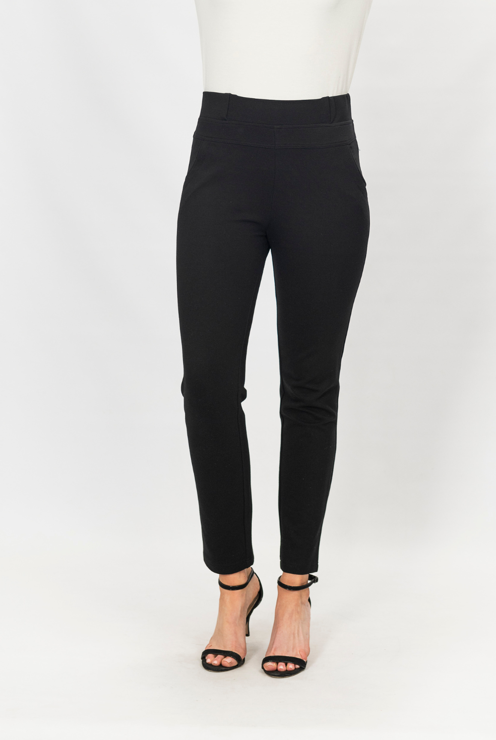 Maglia - Ponte Pull On Pant | Black - Pants - Silvermaple Boutique