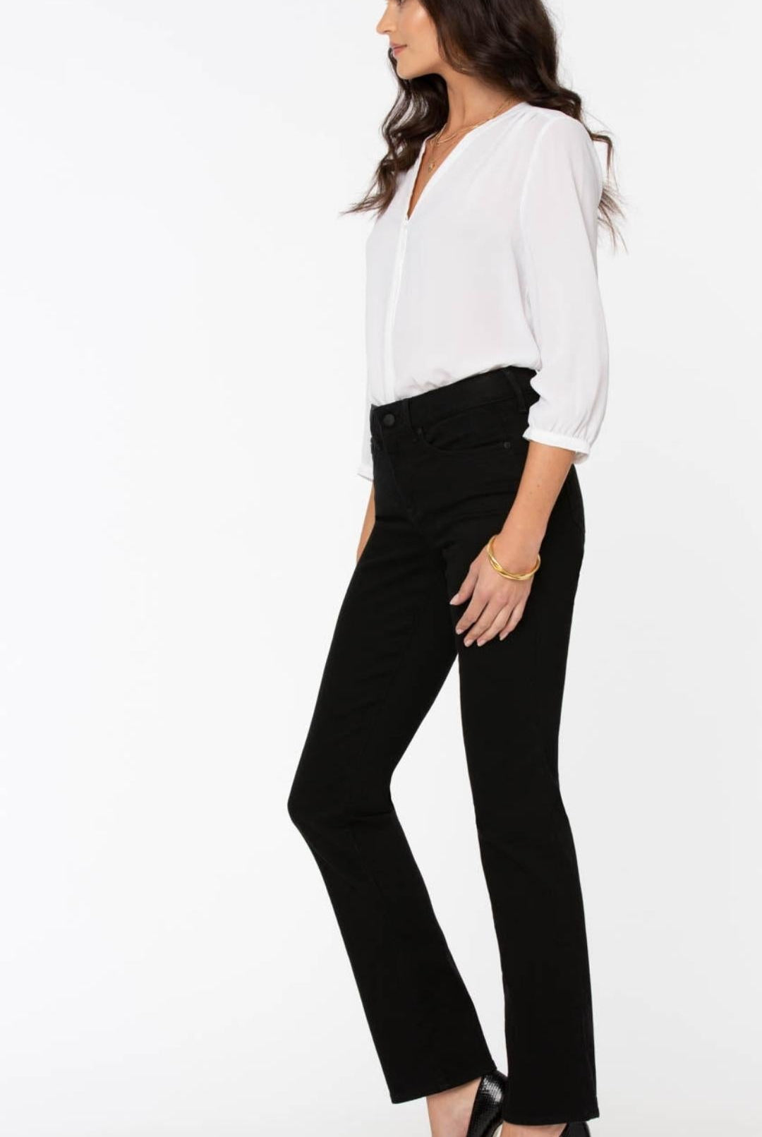 NYDJ - Marilyn Straight Jean | Black - Pants - Silvermaple Boutique
