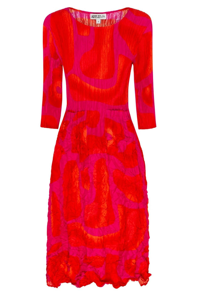 Alquema 3/4 Smash Pocket Print Dress | Pink Tucson | SIlvermaple Boutique