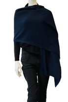 Silvermaple Collection - Amelie  Wrap Large | Navy - Scarves & Wraps - Silvermaple Boutique 