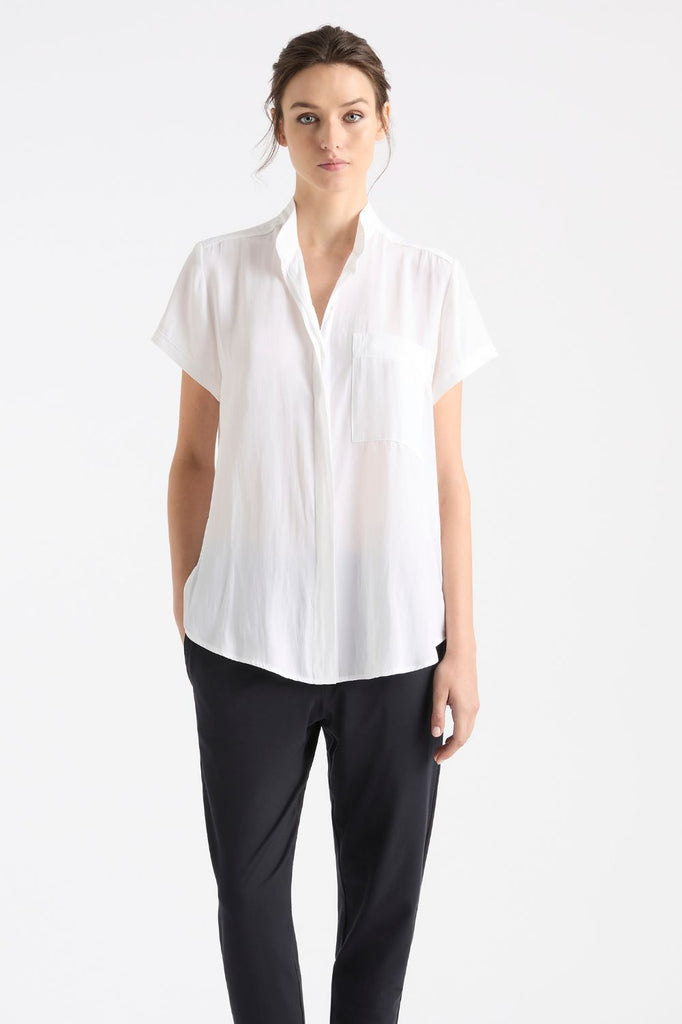 Mela Purdie Stand Shirt | White - Silvermaple Boutique