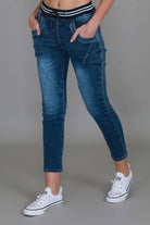 3rd Story The Label - Mia Jogger Jean | Denim Blue - Jogger - Silvermaple Boutique 