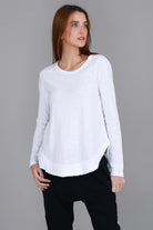 3rd Story The Label - Mosman Curved Hem Top | White - Top - Silvermaple Boutique 