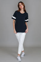 3rd Story The Label - Roselyn Band Tee | Ink - Top - Silvermaple Boutique 